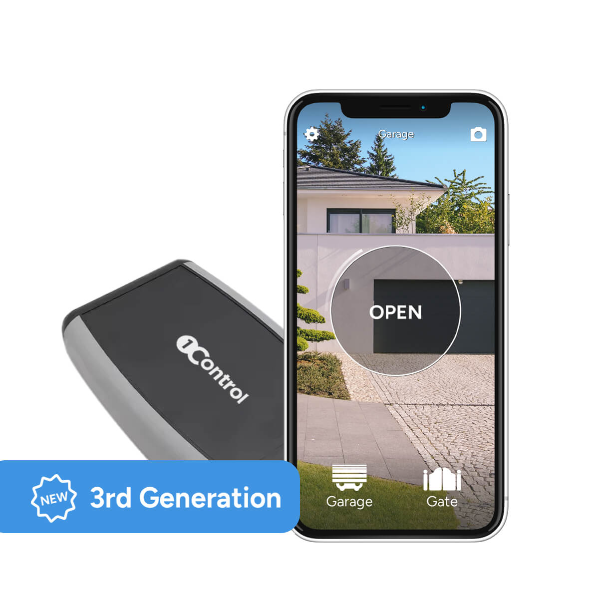 1Control SOLO AUTO pour ouvrir plusieurs portails automatiques depuis la voiture