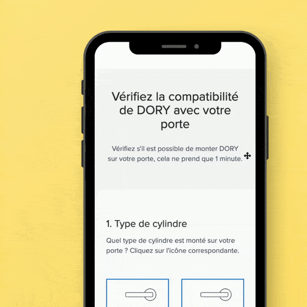 Test de compatibilit&eacute; DORY pour serrure connect&eacute;e sans percer