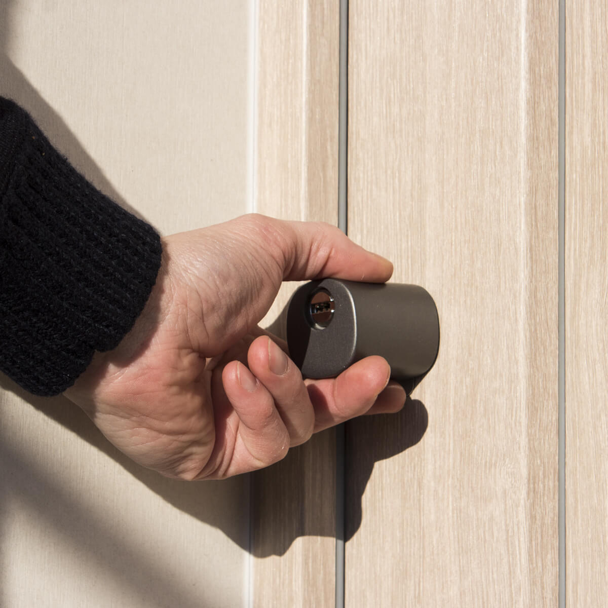 Smart lock for security door 1Control DORY: traditional mechanical key always operates the door even with flat batteries