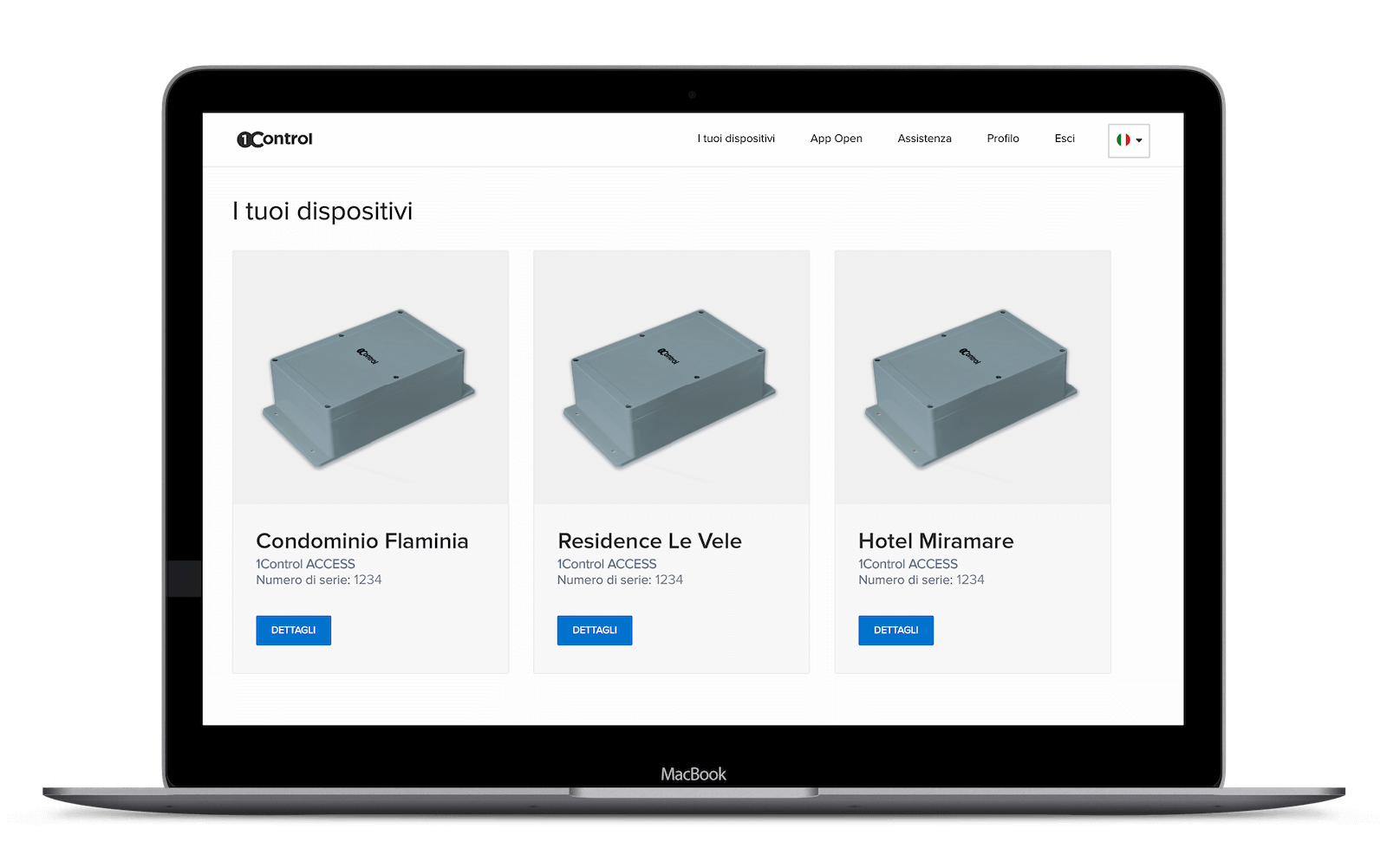 Controllo accessi degli ingressi di più condomini e filiali con radiocomandi e smartphone