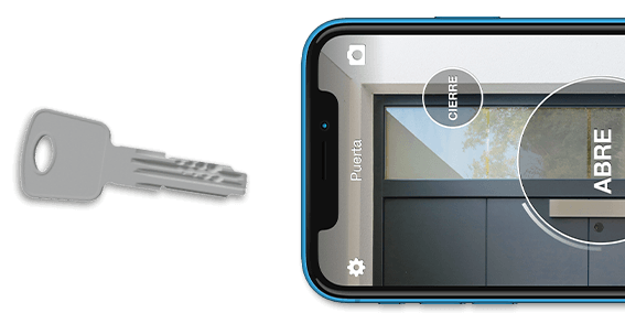 1Control DORY - apertura con llave tradicional