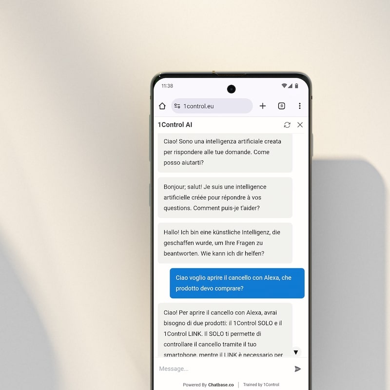Nuova IA 1Control basata su ChatGPT