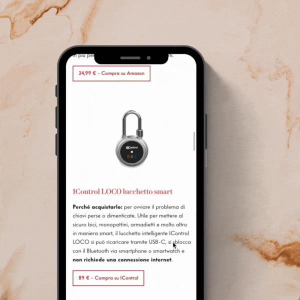 Il lucchetto 1Control LOCO su Vanity Fair