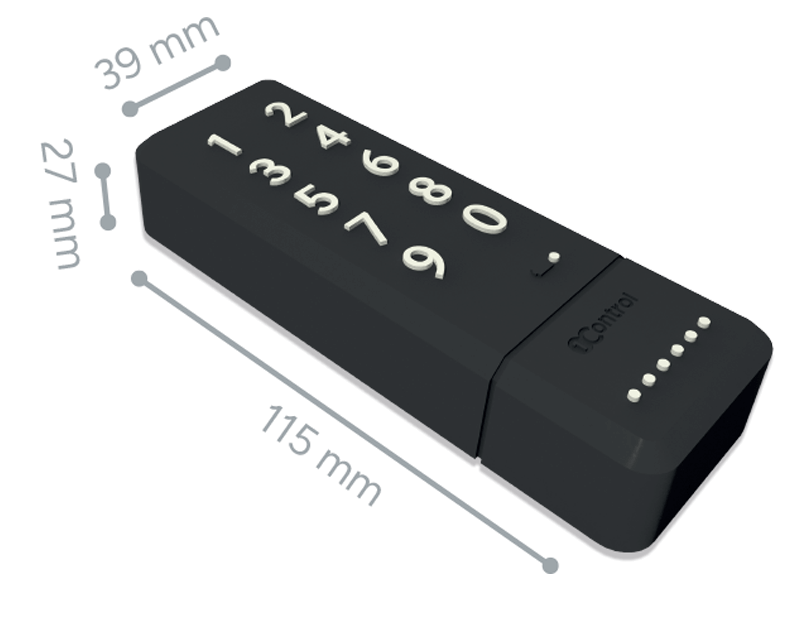 1Control PAD - Misure del tastierino smart bluetooth