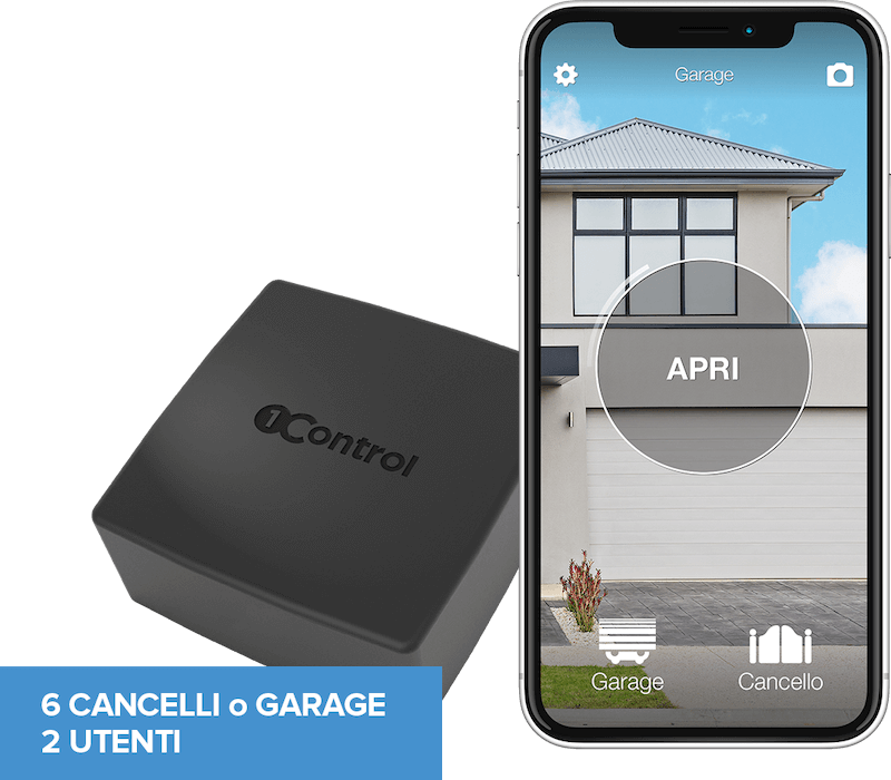 1Control SOLO AUTO - aprire cancello con lo smartphone e dallo schermo dell'auto